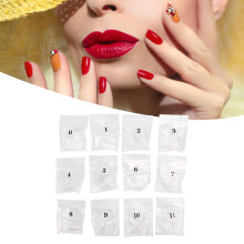 504 Stück Nagelstift-Probetools Künstliche Nagelpatches DIY-Maniküre-Kit, ABS, Mehrere Größen