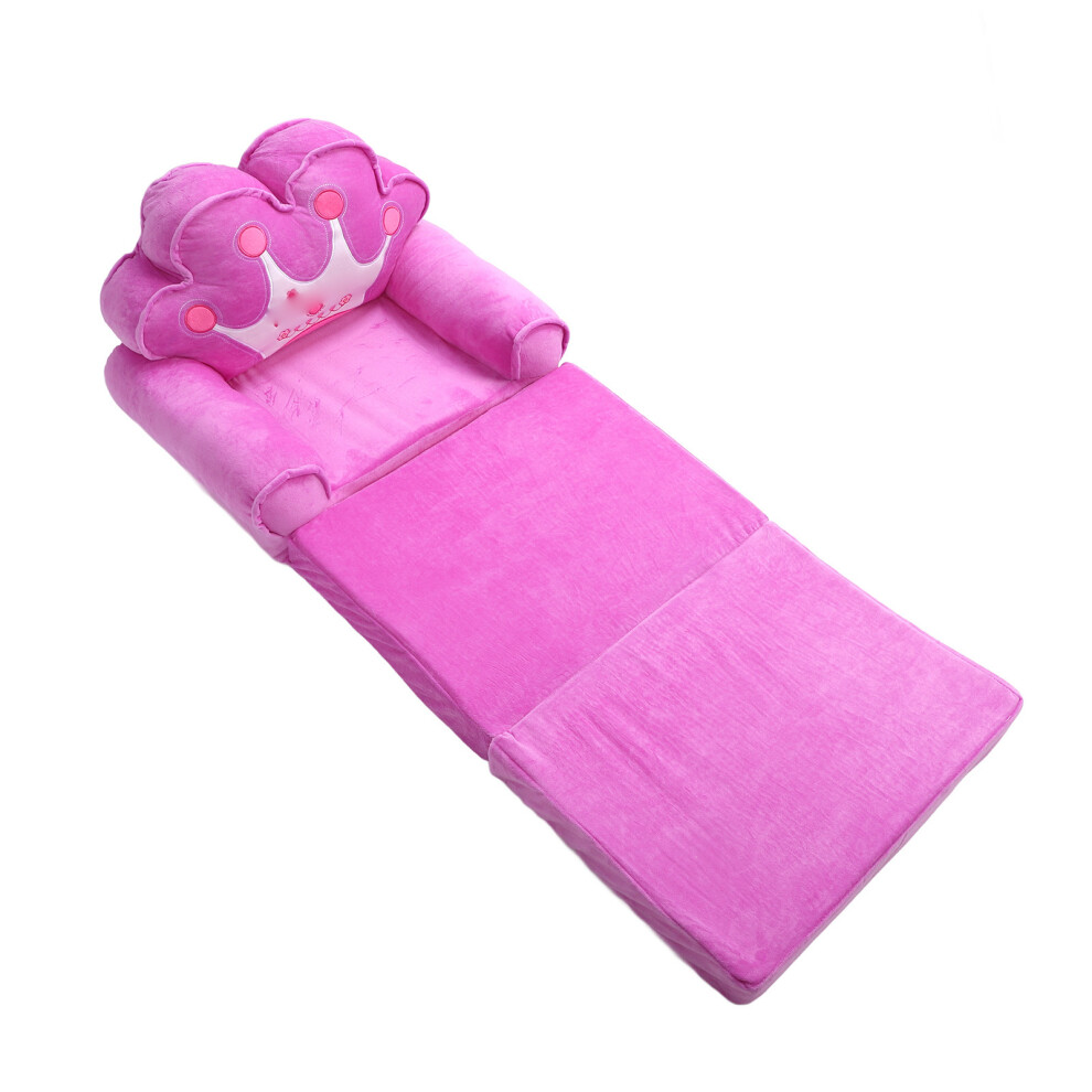 Toddler Convertible Sofa Chair Bed, Violet, 115x50cm, Fabric-image-OPC-PKFST5K-NEW