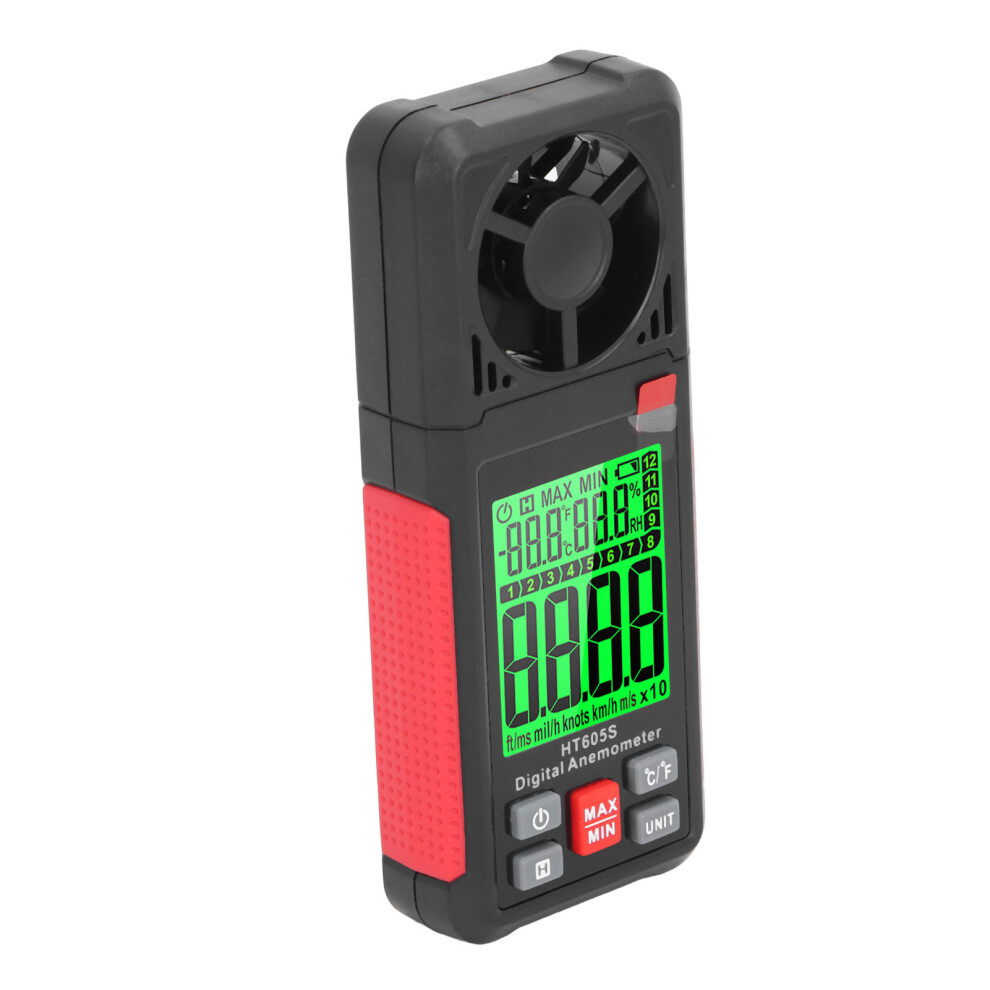 High Accuracy 2.26" Lcd Digital Anemometerï¼Handheld Air Flow Tester For Sailing 4931349199741