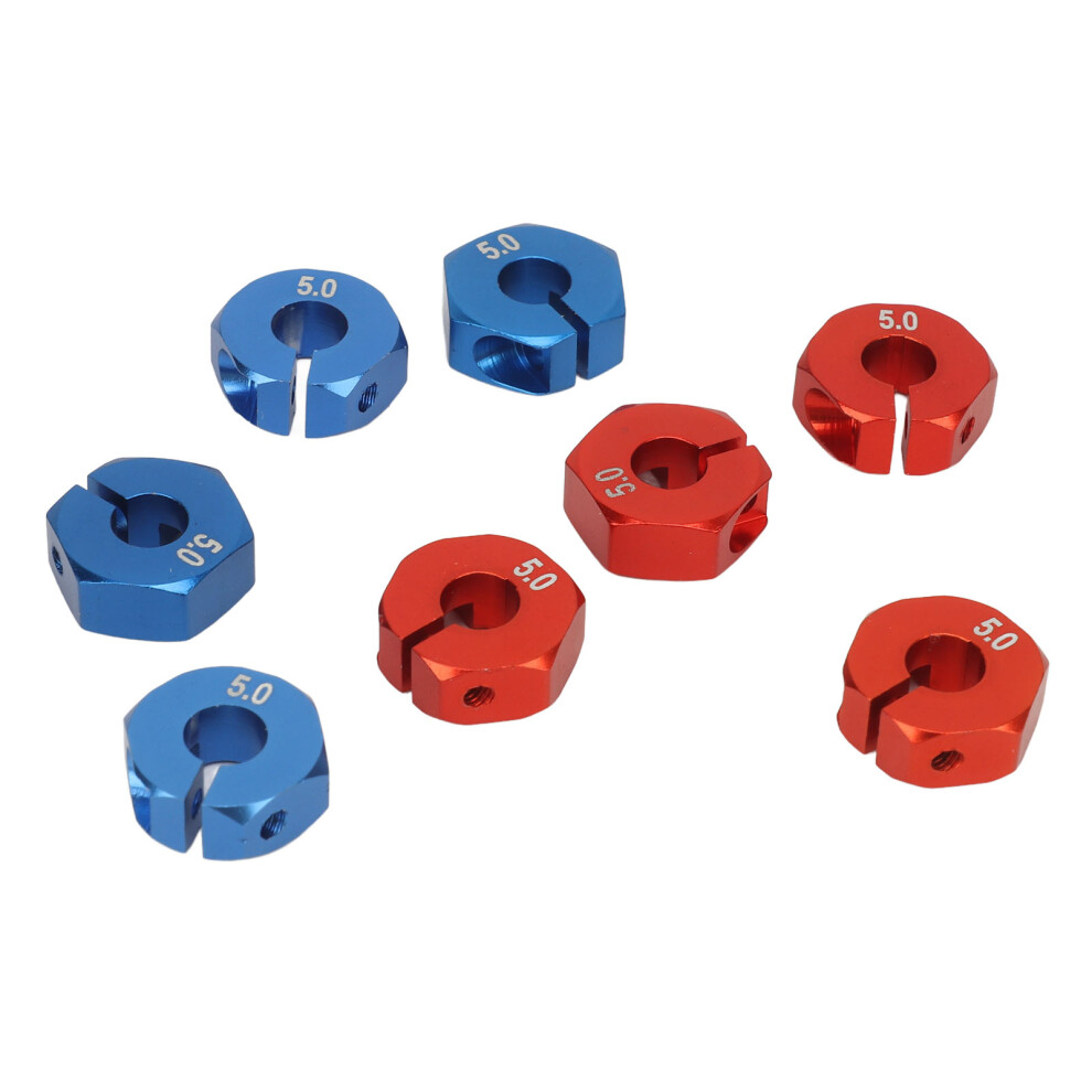And 8Pcs Aluminum Rc Wheel Hex Adapter 12Mm Hub For 1/10 Scale Cars Red/Blue 7891349200038