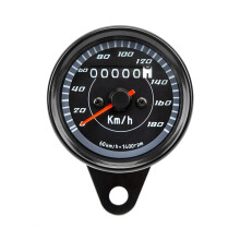 Universal Tachometer 12V for Motorcycle Odometer, Backlight Gauge, Black Modified Parts, Compatible with Motorbikes