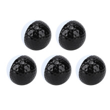 5 Stück schwarze weiße Putt-Ausrichtlinie Golf Übungsbälle 42,67 mm