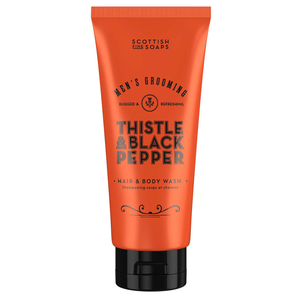 Scottish Fine Soaps Black Company Thistle & Pepper Hair & Body Wash 200Ml