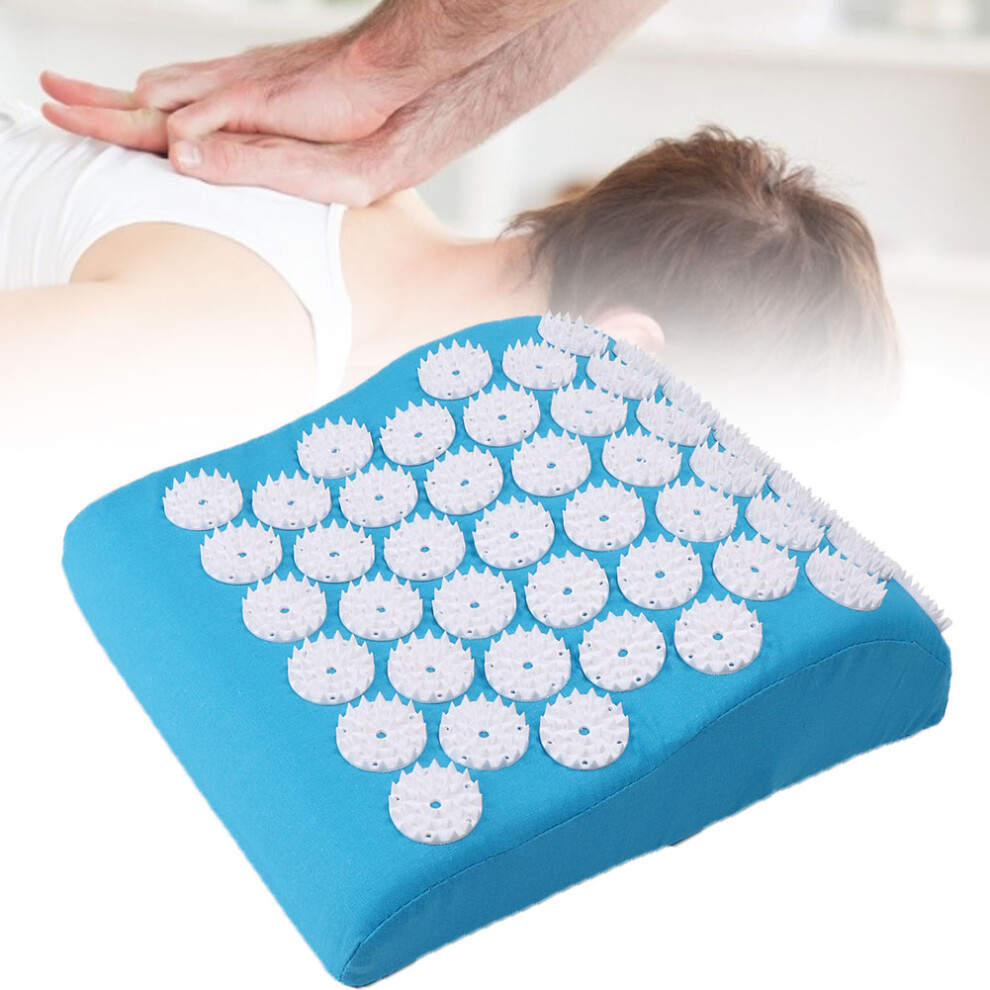 Blue Acupuncture Massage Pillow For Headache & Muscle Pain Relief, Free Size