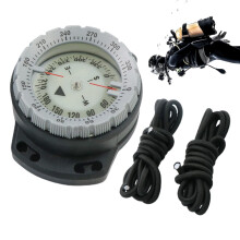 Dive Compass Scuba - Water Resistant Underwater Compass with Glowing Features, Side Window, and Rope for Scuba Diving