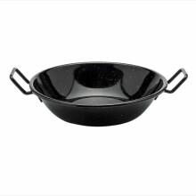(26CM) ENAMEL KARAI Wok Heavy Duty Frying Kadhai Kadai Karahi Dish Pan Black Original (20cm-40cm)