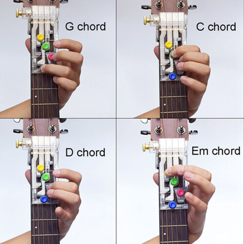 Guitar Learning System Tool & Pickup 10Pcs Chord Assist, Plastic Rubber, 12.2x7.2cm 2