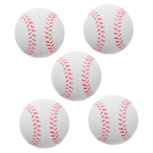 Soft Sponge Baseballs 5Pcs 9-Inch White Practice Balls For Kids Safe Training For Beginners Indoor And Outdoor Play