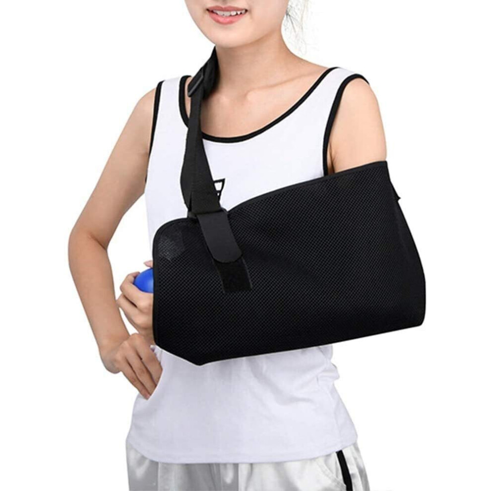 Arm Sling Shoulder Immobilizer Support Strap for Broken Arm Elbow Wrist, Adjustable Rotator Cuff Brace, Left Right Arm