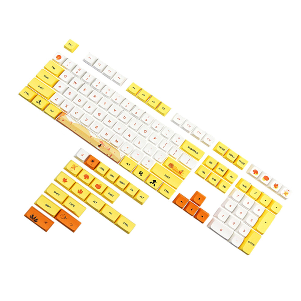 Pbt Xda Profile Keycap Set 129 Keys Autumn Rhyme Keycap For 7751000033279