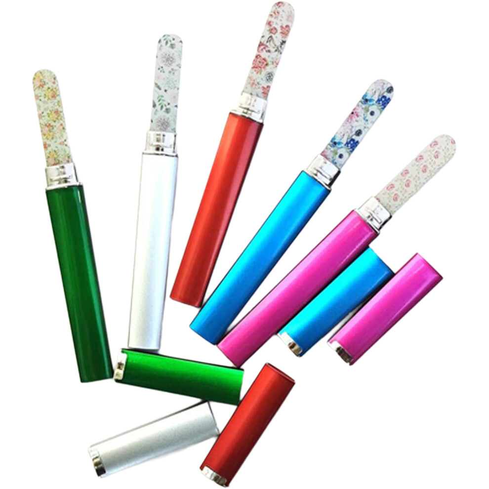 5Pcs Glass Nail File with Case Crystal Fingernail Files Set