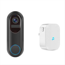 1080P Smart Trådlös Video Dörrklocka Kamera Trådlös Smart Video Svart