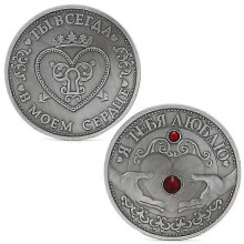 Russian Heart Mother's Day Commemorative Coins New Year Souvenirs Collection New