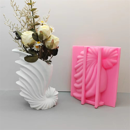 3D grote schelpvormige vaas epoxyhars siliconen mal schelp schelp 2