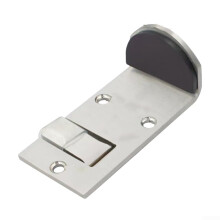 Stainless Steel Door Clamp R-5CM with Screw Fixing and Adjustable Direction for Durable Door Security in Restaurants and Shops