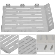 Edelstahl-heckplatte für RC-Auto, 19,5 x 15,6 x 1,7 cm, Silber