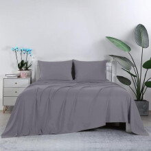 (Flat Sheet Grey, King (270 cm x 298 cm)) [Summer Sale] Egyptian Cotton Flat Sheet - Ultra-Soft, Durable & Hypoallergenic Bed Sheet for Summer Soft Egyptian Cotton Flat Sheet 200 TC