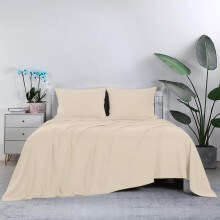 (Flat Sheet Cream, Super King (270 cm x 310 cm)) [Summer Sale] Egyptian Cotton Flat Sheet - Ultra-Soft, Durable & Hypoallergenic Bed Sheet for Summer Soft Egyptian Cotton Flat Sheet 200 TC