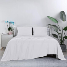 (Flat Sheet White, Super King (270 cm x 310 cm)) [Summer Sale] Egyptian Cotton Flat Sheet - Ultra-Soft, Durable & Hypoallergenic Bed Sheet for Summer Soft Egyptian Cotton Flat Sheet 200 TC
