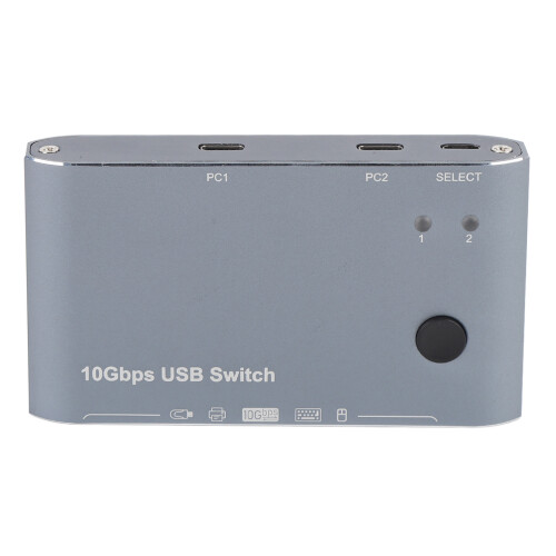 USB 3.2 Switch A and C Input 2 Computers Sharing 4 2
