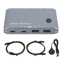 USB 3.2 Switch A and C Input 2 Computers Sharing 4