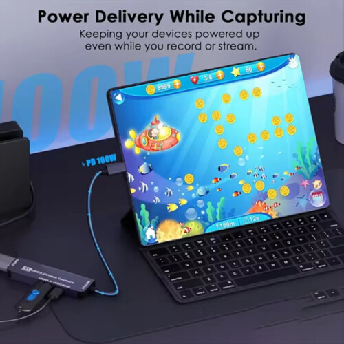 USB 3.0 videooptagelseskort med 100W PD til 3 2
