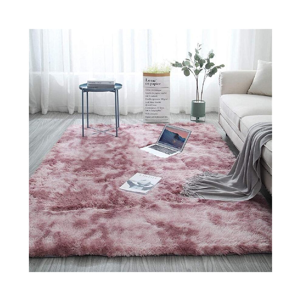 (Purple, 120cmX160cm) Faux Fur Shag Rug, 1 Count Non-slip Soft Plush Rug, Decorative Carpet for Home Living Room Bedroom, Home Decor-image-OPC-PKFT7T7-NEW