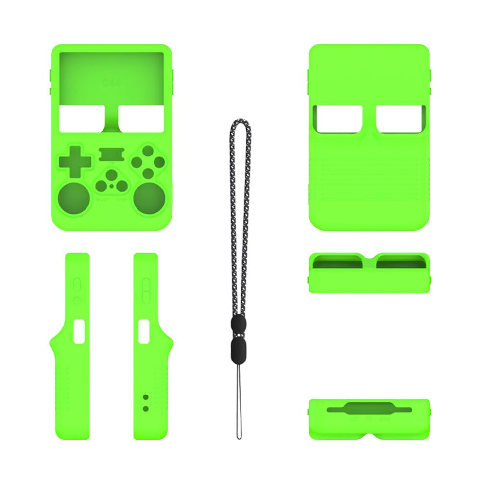 Silicone Shockproof Protective Cover Sleeve With Lanyard, Anti-Scratch Soft Skin Case In For R36s Handheld Game Console Green 9016109839749