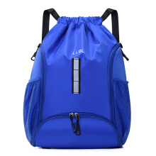Sports Gym Bag with Drawstring Closure, Large Capacity Football and Basketball Backpack, Youth Swimming Bag in Blue