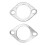 2PCS 2 Bolt 2.5in Exhaust Flange Connection Kit 8