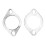 2PCS 2 Bolt 2.5in Exhaust Flange Connection Kit 9