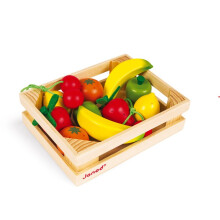 Janod Cagette De 12 Fruits En Bois - Plush Soft Toy