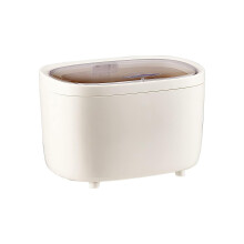 Mini Desktop Trash Bin with Phone Holder, Small Garbage Can for Home Office, Compact Debris Bucket Box in Color B