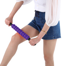 Hochwertiger starker lila Muskel-Massage-Roller 47x5x5cm Entspannungs-Roller