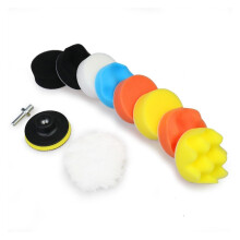 3 Inch Car Polishing Disc Set 11Pcs Self-Adhesive Buffing Waxing Sponge Wool Wheel Pads for Drill Adapter Pink