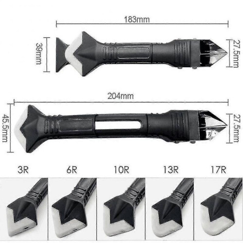 5 In 1 Silicone Remover Caulk Finisher Sealant Smooth Scraper Grout Kit Tools 2