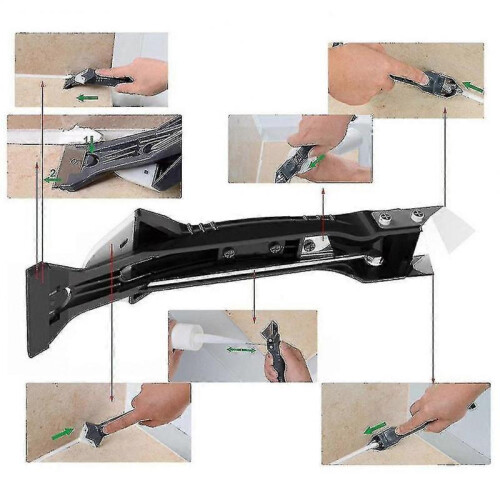 5 In 1 Silicone Remover Caulk Finisher Sealant Smooth Scraper Grout Kit Tools 1