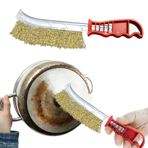 Wire Scratch Brush 2 Pack Stainless Steel 9Inch with Ergonomic 1