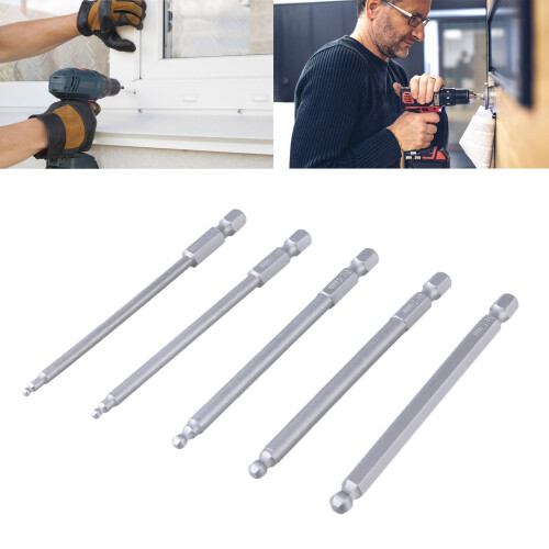 Professional Ballhead Hex Screwdriver Bits Set of 5 Magnetic 1