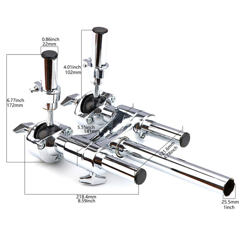 Drum Stand, Drum Mount Arm Double Drum Stand Shelf Percussion 2