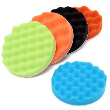 5pcs 6 Inch Sponge Polishing Buffing Pad Kit For Car Polisher, Sponge Pads For Random Orbital Polisher, 6 Inch, 5 Pack