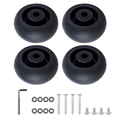 4Pcs 40x18mm Suitcase Wheels Replacement Black Luggage Wheels