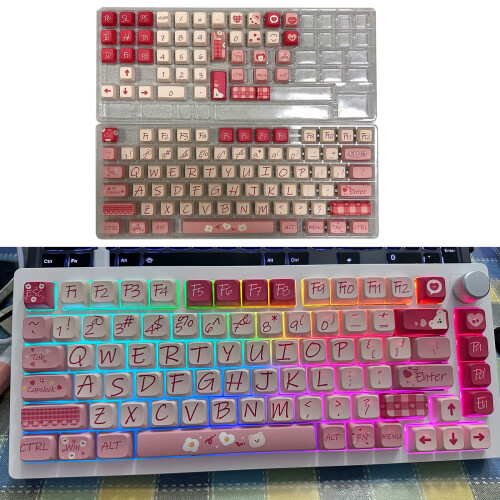 Thick PBT Keycaps 120keys XDA Profile Lucky Bear Sublimations 1