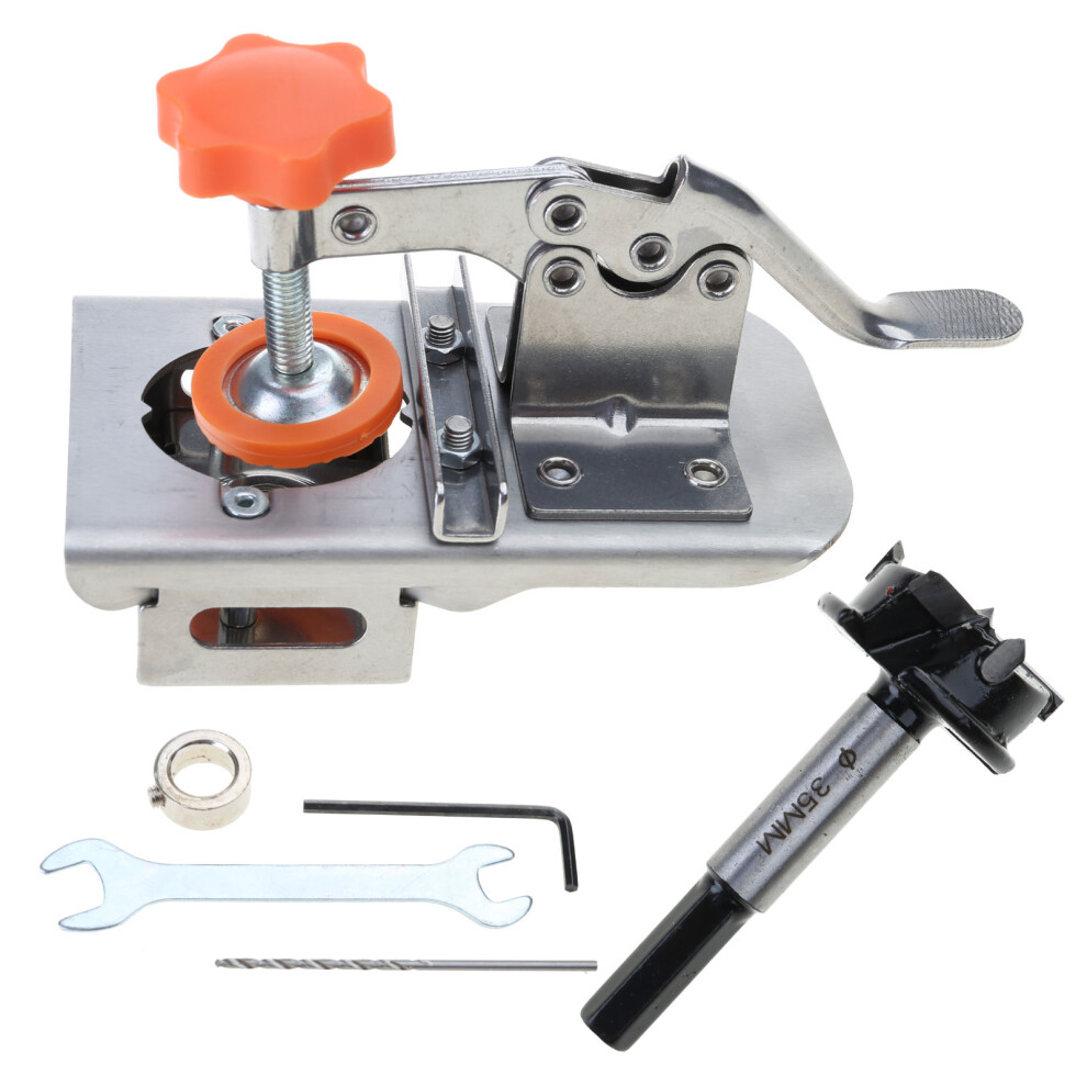 Woodworking Hole Opener And Guide 35Mm Hinge Boring Jig 7751000036683