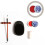 3pcs fish shaped iron craft decor ornaments 6