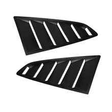 Matte Black Rear Side Vent Quarter Window Louver Shutter Cover Trim for Ford Mustang 2015-2023 Replacement Accessories