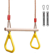 Kids Trapeze Bar with Gym Rings for Climbing Frame