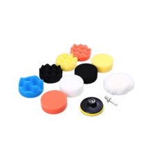11pcs Set Self-Adhesive 5 Inch Car Polishing Disc Buffing Waxing Sponge Wool Wheel Pads for Drill Adapter Color A
