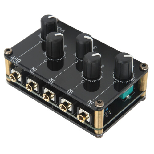 Audio Mixer 4 Input 1 Output Mini Sound Board 2