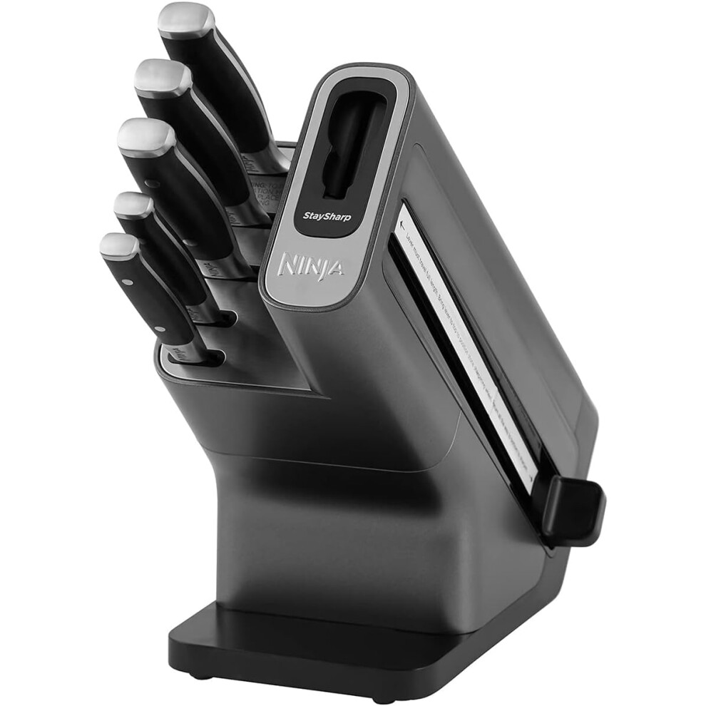 Ninja Foodi StaySharp Knife Block with Integrated Sharpener, 5-Piece